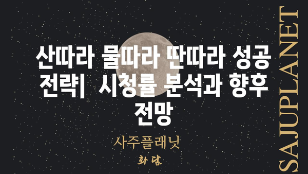 "산따라 물따라 딴따라" 시청률 분석 |  인기 비결과 향후 전망