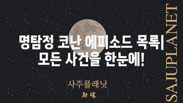 명탐정 코난 에피소드 목록| 모든 사건을 한눈에! | 애니메이션, 만화, 추리, 미스터리, 코난